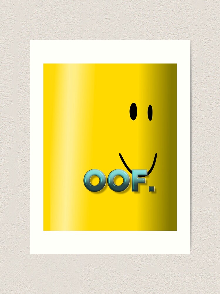 Lamina Artistica Oof Roblox De Poppygarden Redbubble - oof roblox pegatina