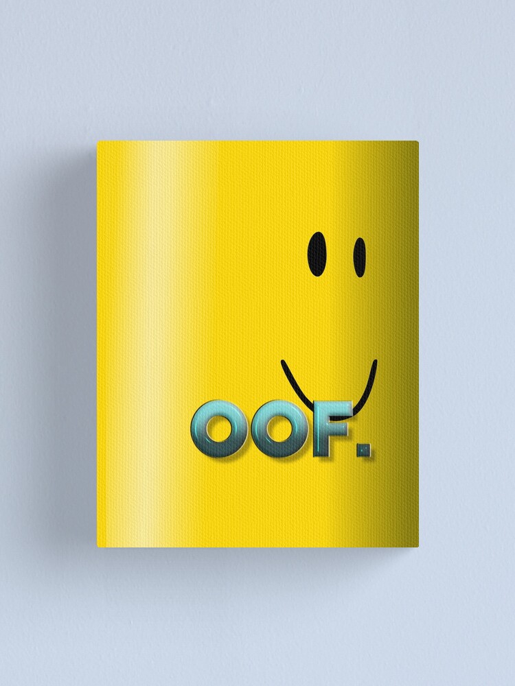 Oof Roblox Canvas Print By Poppygarden Redbubble - hello my name is oof roblox iphone case cover by poppygarden