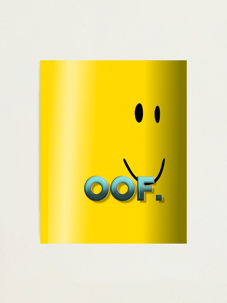 Oof Roblox Photographic Print By Poppygarden Redbubble