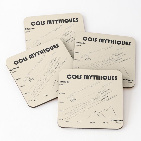 The Mythical Passes - dark Coasters (Set of 4)