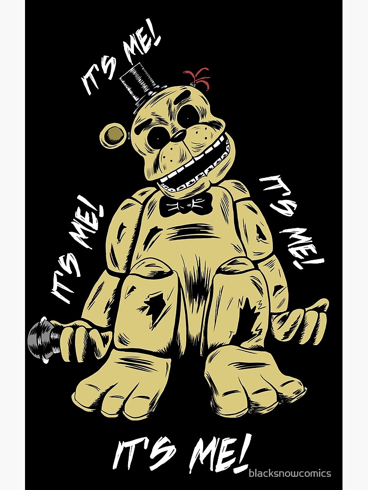 FNAF Golden Freddy Fredbear It's Me Greeting Card for Sale by Bitw1se