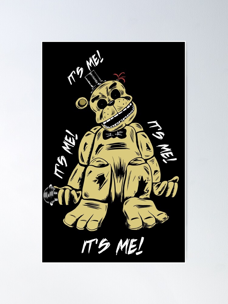 FNAF Golden Freddy Fredbear It's Me Greeting Card for Sale by Bitw1se