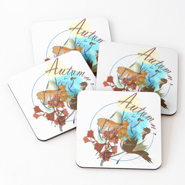 Item preview, AUTUMN ILLUSTRATION, LEAVES AND FAIRY PUSHED BY WIND designed and sold by Luciano Montemarano.