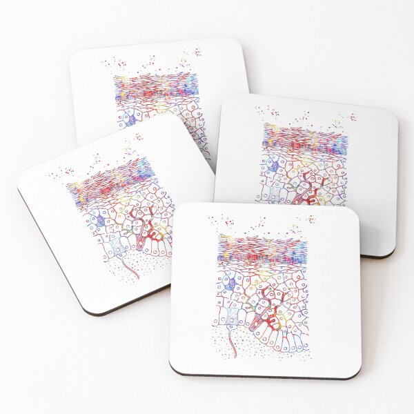 Item preview, Anatomical watercolor from skin layers, epidermis, epidermis art, skin layers designed and sold by Rosaliartbook.
