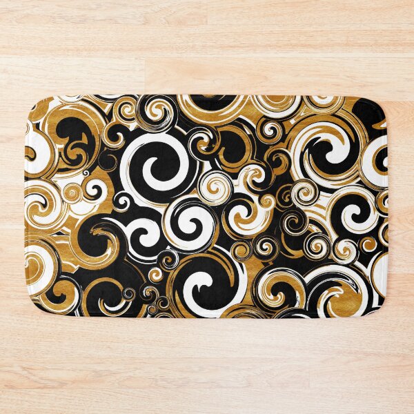 Item preview, Metallic Swirls - Gold, Black and White designed and sold by Elsy's Art.