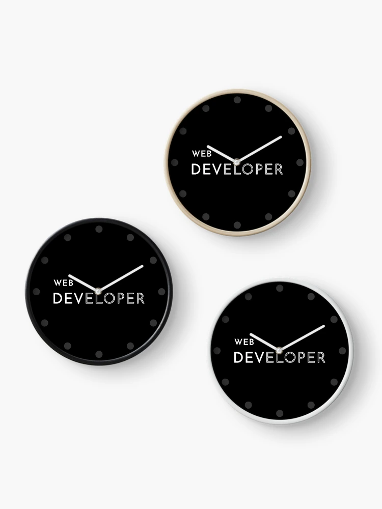 Thumbnail 3 of 4, Clock, Web Developer designed and sold by developer-gifts.