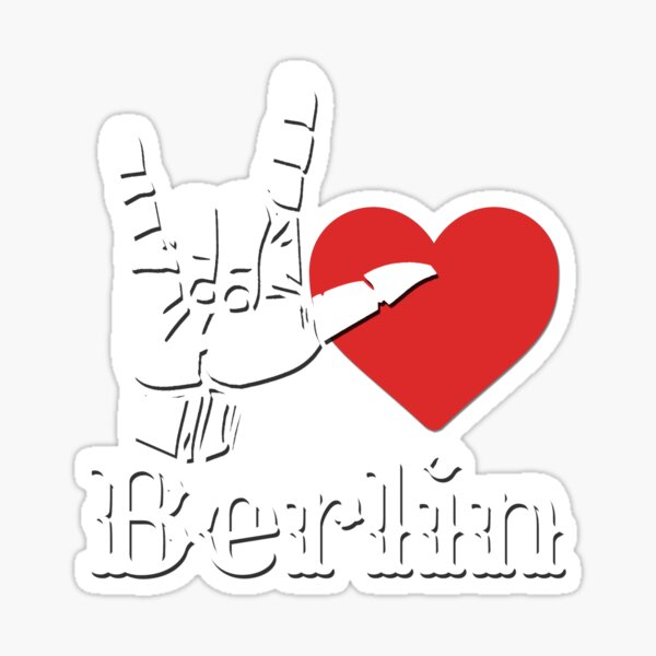 Ich liebe Berlin, Liebeszeichengeschenk Sticker