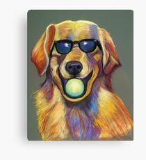 Golden Retriever with Tennis Ball Canvas Print