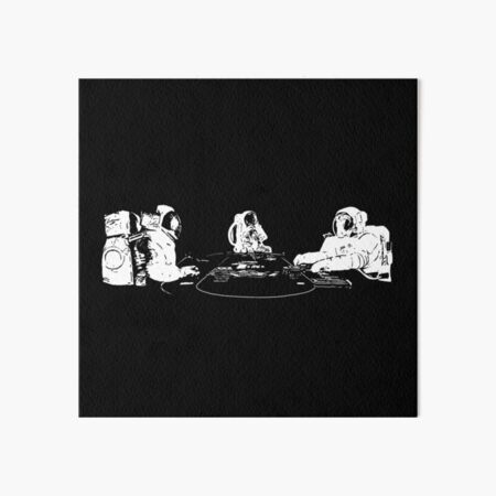 Poker Playing Astronauts Art Board Print