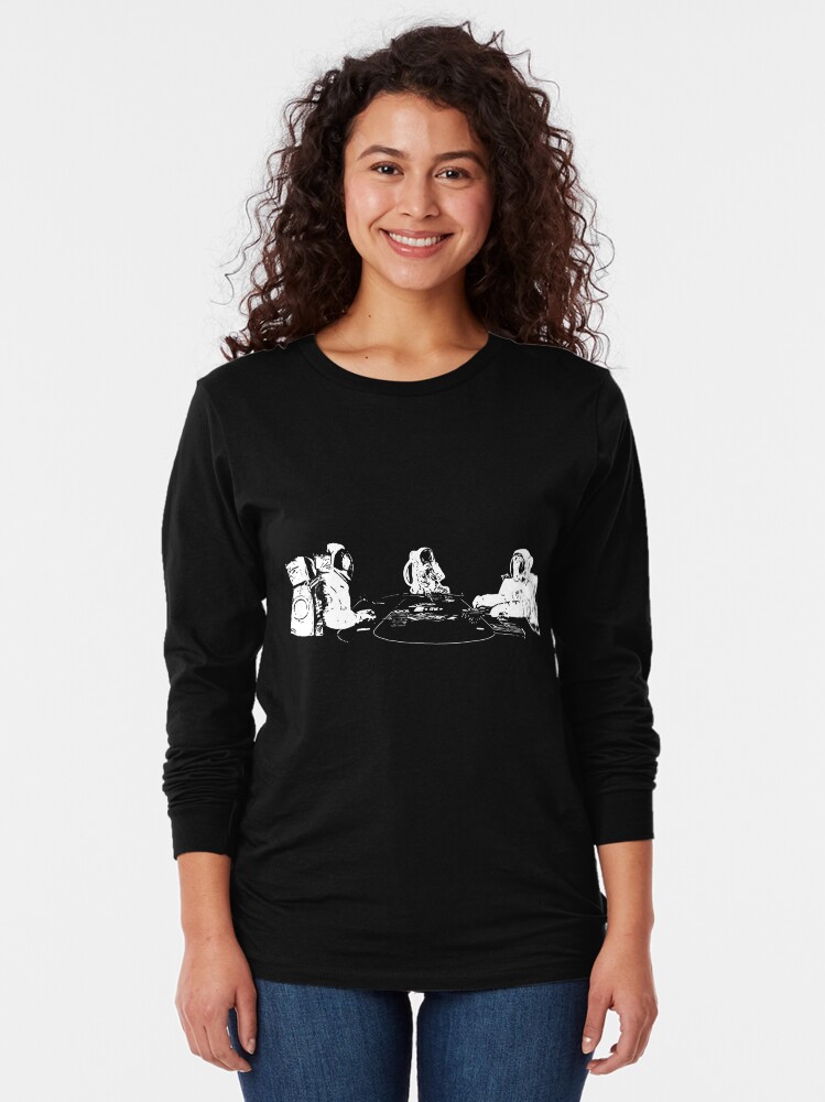 Alternate view of Poker Playing Astronauts Long Sleeve T-Shirt