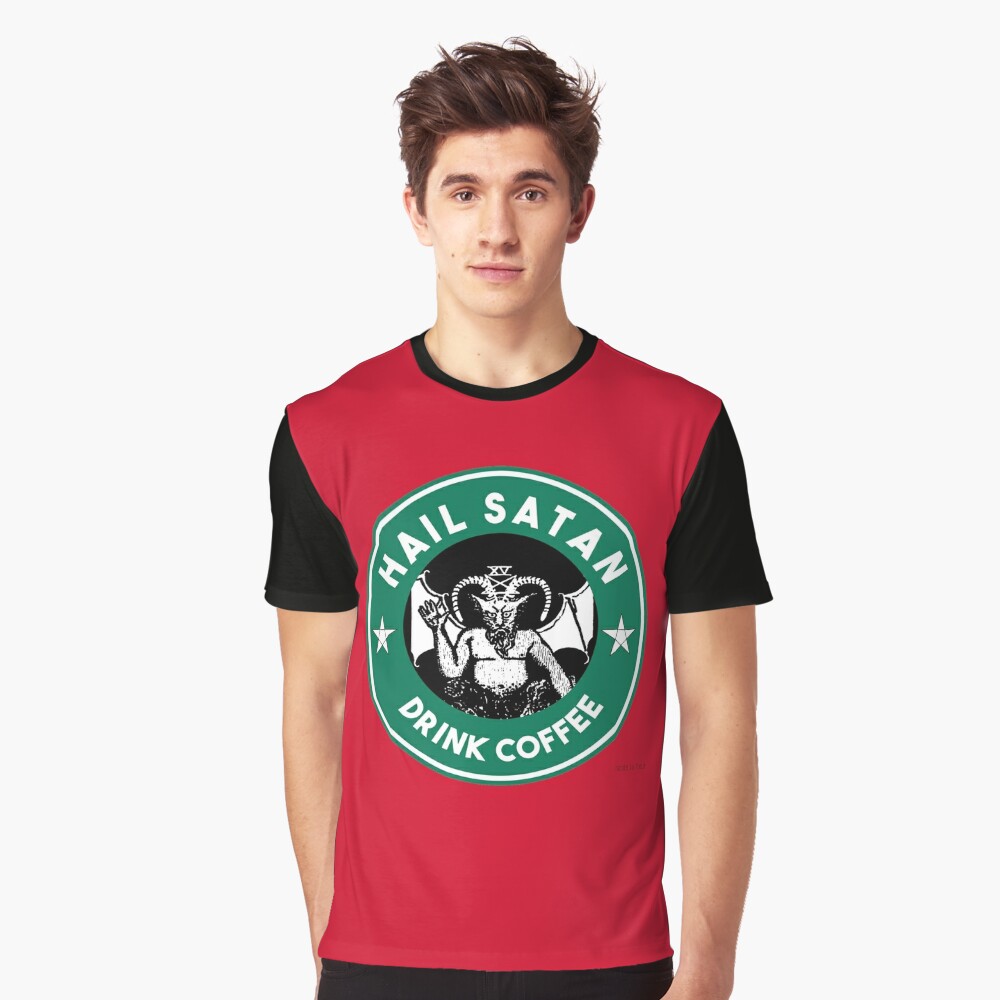 hail satan and drink coffee shirt