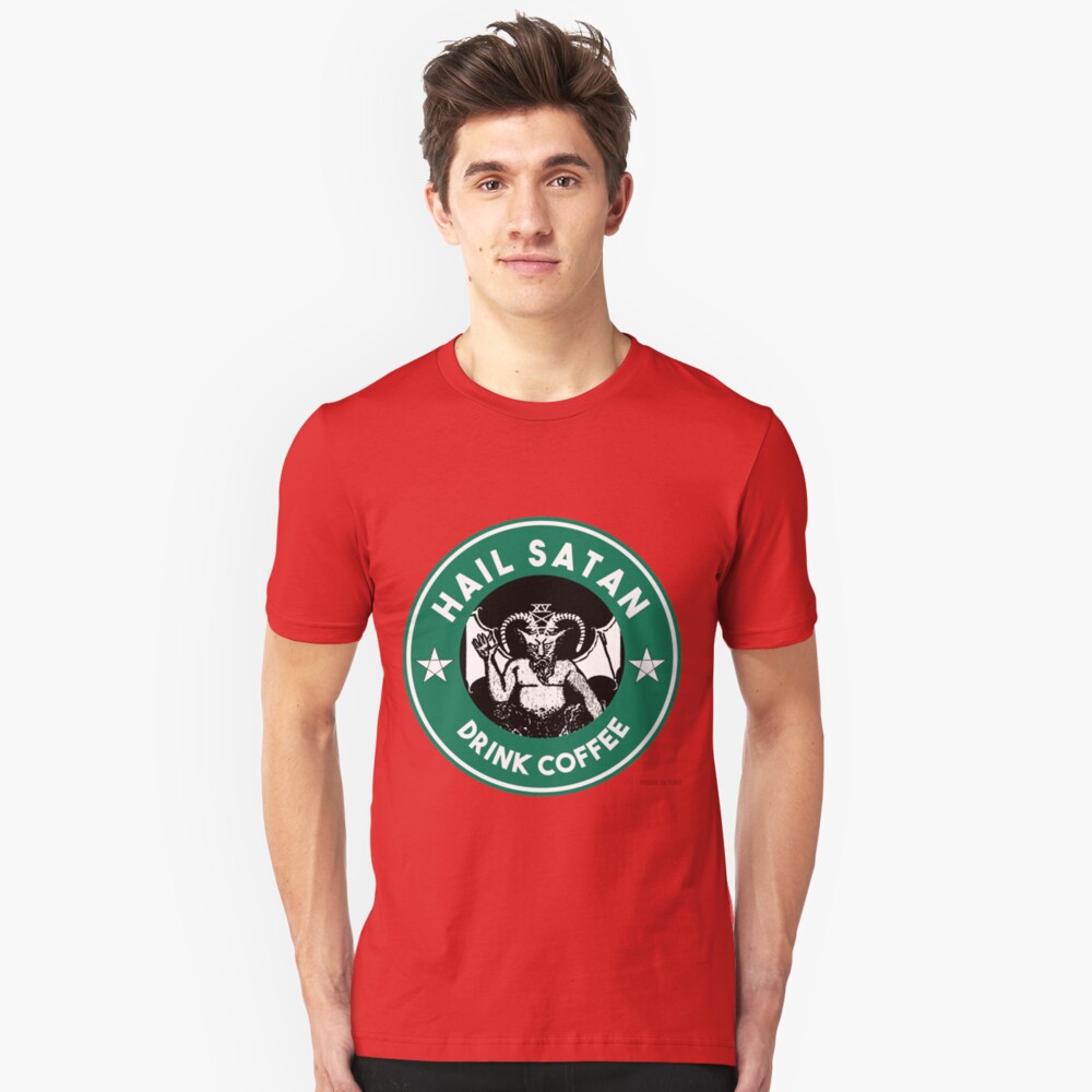 drink coffee hail satan shirt