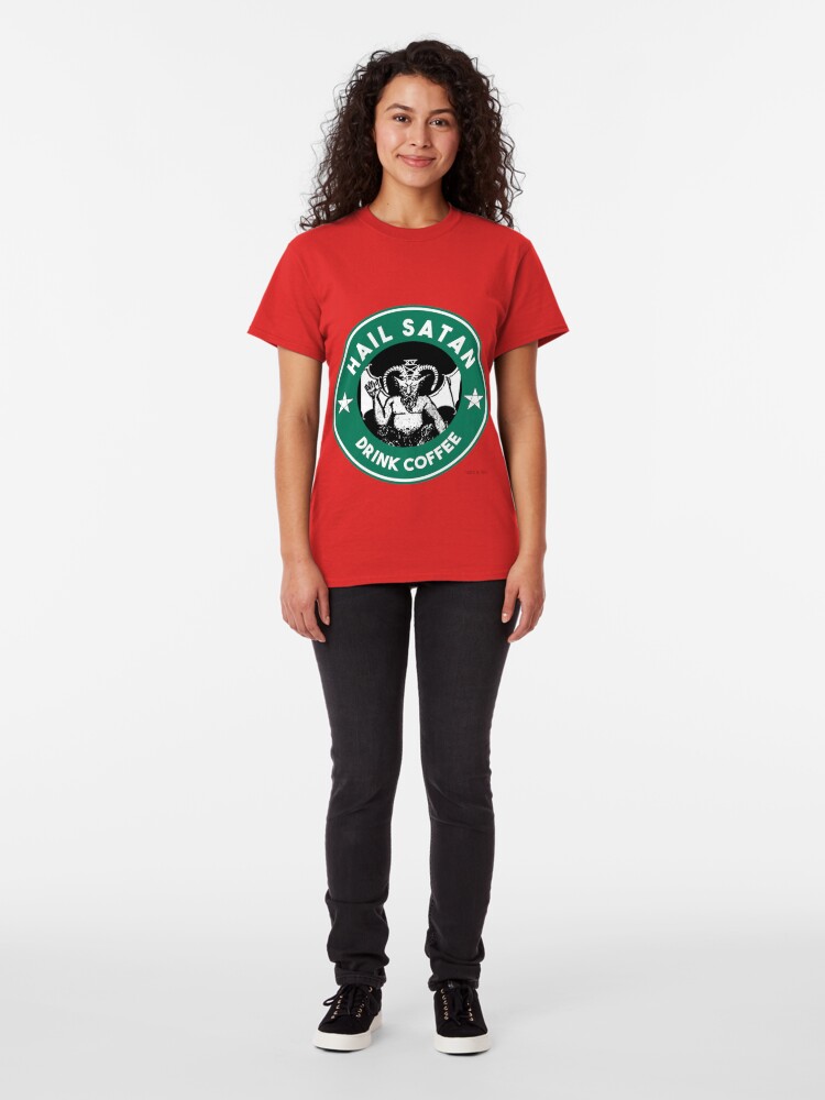 hail satan and drink coffee shirt