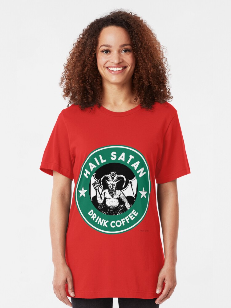 hail satan and drink coffee shirt