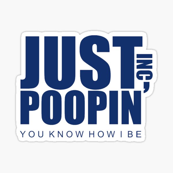 The Office Just Poopin' Dunder Mifflin Logo Sticker