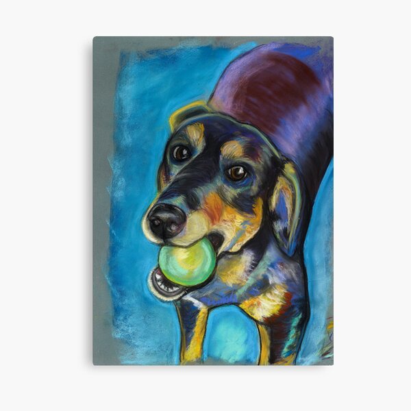 Heinz 57 Black and Tan Dog Canvas Print