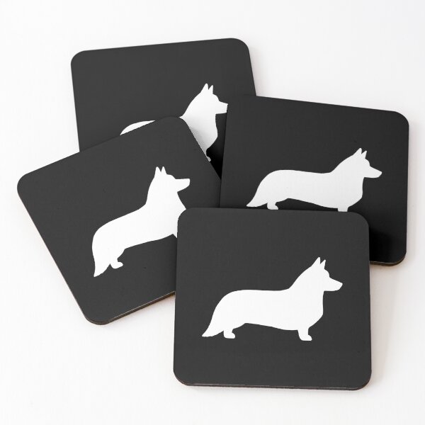 Item preview, White Cardigan Welsh Corgi Silhouette designed and sold by Jenn Inashvili.