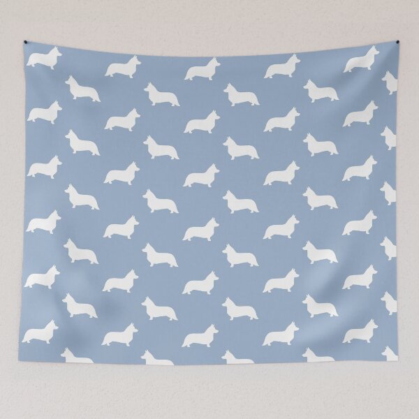 Item preview, White Cardigan Welsh Corgi Silhouette designed and sold by Jenn Inashvili.