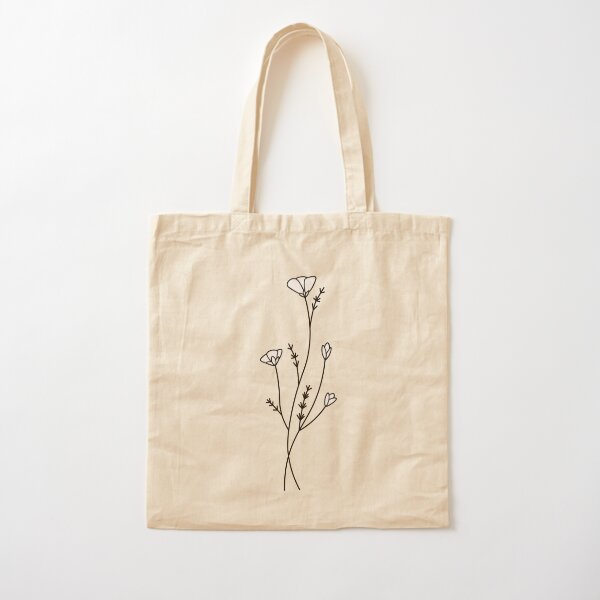 Tote bag, tote bag de flores, tote bag aesthetic, bolsa de tela pintada,  bolsa de tela de flores, bolsa para compras, bolsa reutilizable -   España