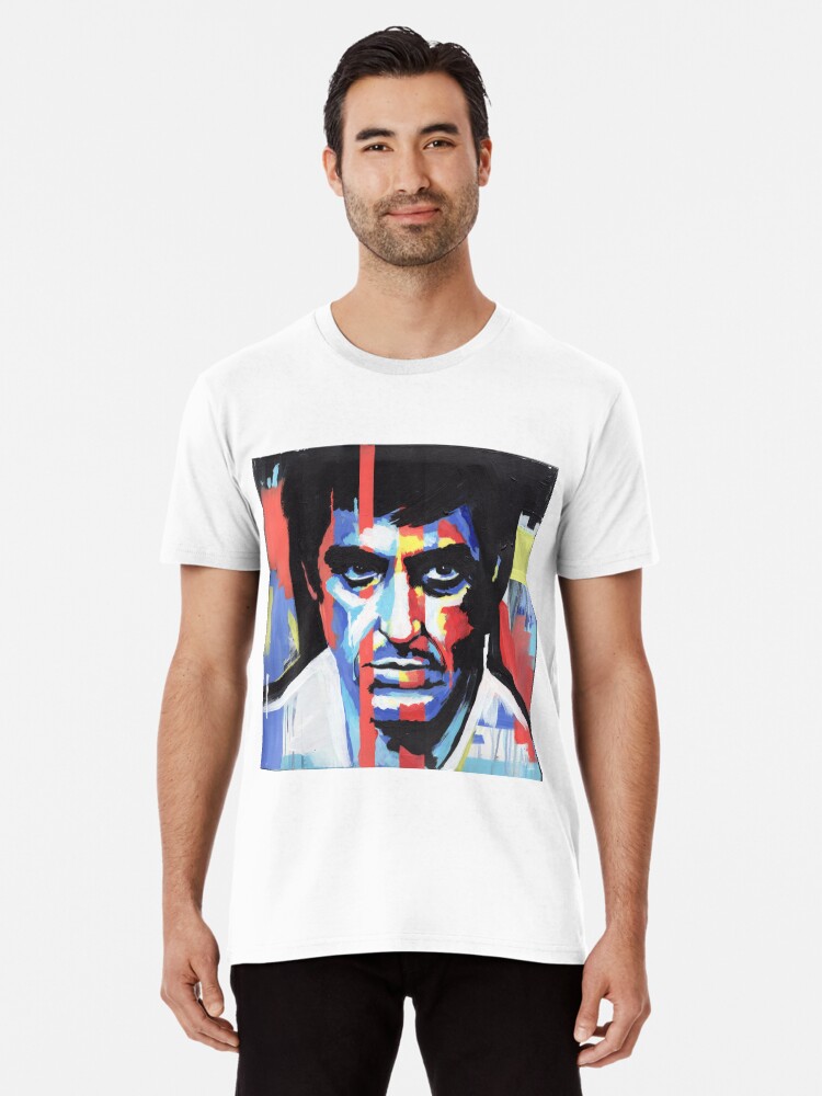 Scarface Al Pacino Abstract Film Movie Portrait Poster" T-shirt for Sale by | Redbubble | scarface t-shirts - al pacino t-shirts - movie t-shirts