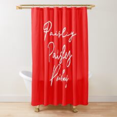Paisley Fashion Typo Girly Name Shower Curtain