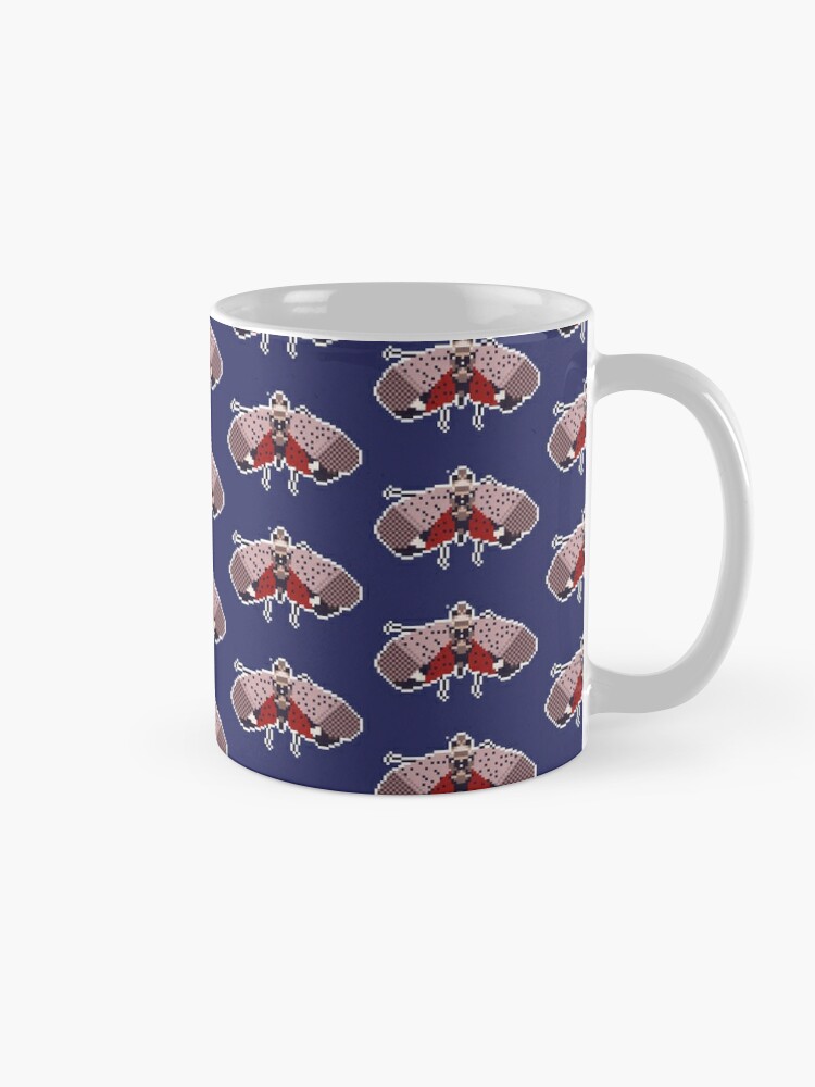 Thumbnail 5 of 6, Coffee Mug, Spotted Lanternfly pixel art designed and sold by holymackerel.
