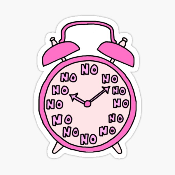 No Alarm Clock Sticker