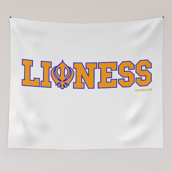 Item preview, Lioness Khanda Punjabi Indian Sikh T-Shirt designed and sold by Phulkari Co.