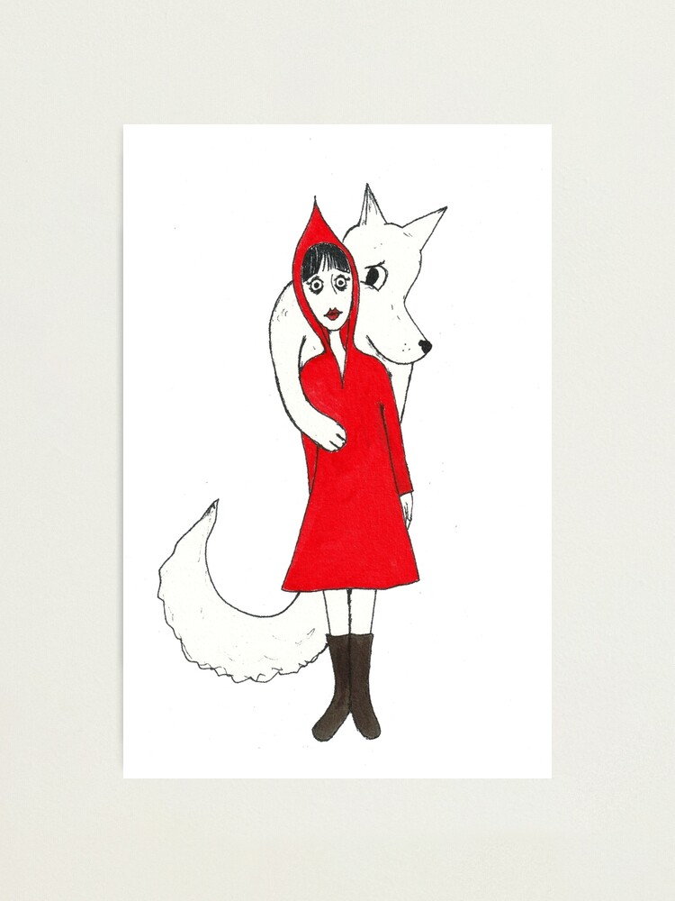 Lámina fotográfica «Sin título Caperucita Roja y dibujo de lobo» de  frenzy81 | Redbubble