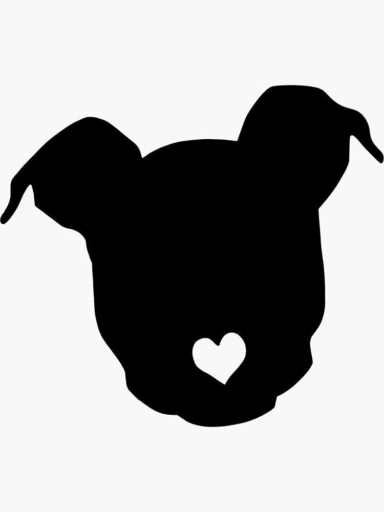 "Pitbull Dog Silhouette " Sticker for Sale by megangilleyxo | Redbubble