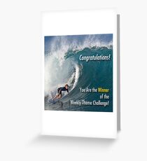 Winner Weekly Theme Challenge banner Greeting Card