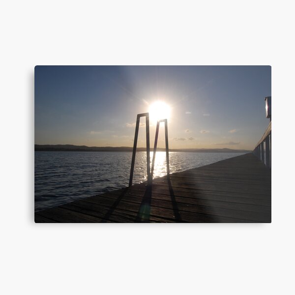 Hand Rails - Long Jetty Metal Print