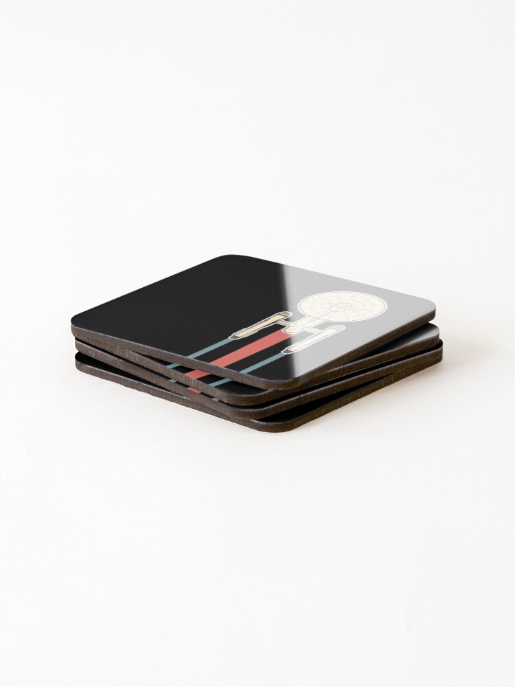 Alternate view of USS Enterprise Star Trek Coasters (Set of 4)