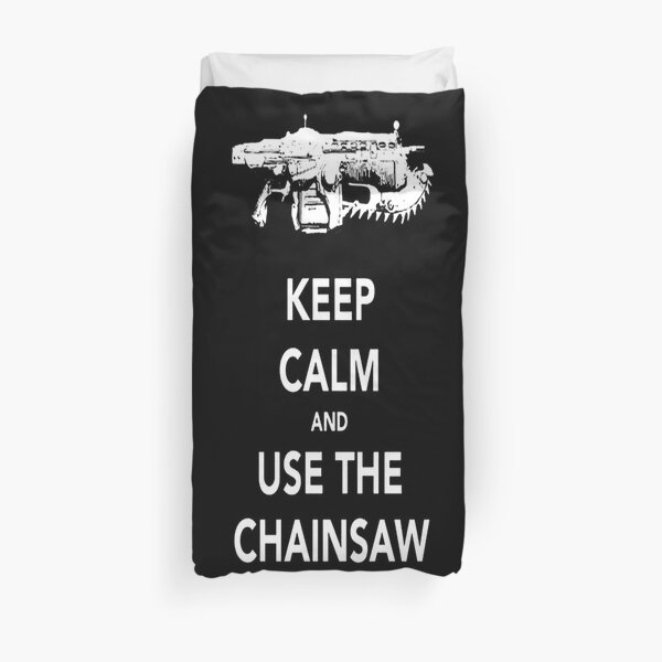 Gears Of War Duvet Covers Redbubble - chainsaw roblox id gear