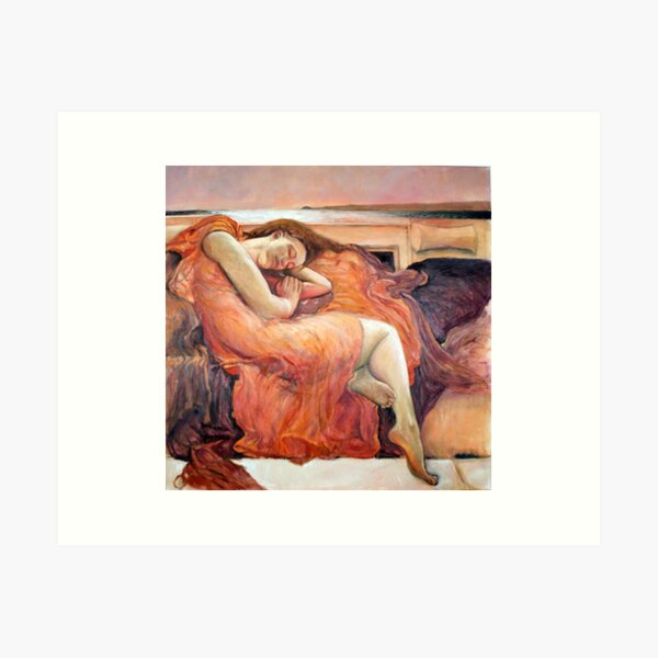 La Femme D'Argent_OilonLinen Art Print