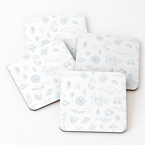 Item preview, Blue Marine Animals  designed and sold by Fauxfell.