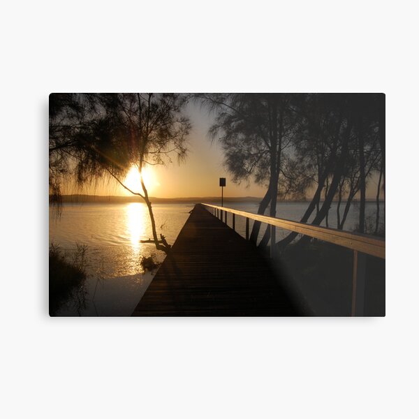 A Tree and a Signpost - Long Jetty Metal Print