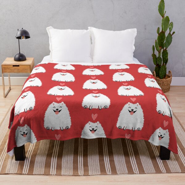 Item preview, Fluffy White Pomeranian with Valentine Heart | Cute Cartoon Dog designed and sold by Jenn Inashvili.
