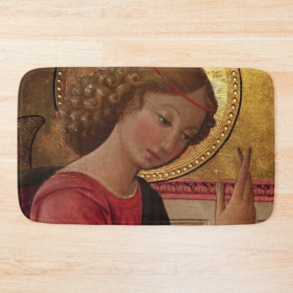 Item preview, Angel Altarpiece Detail Antique Christian Catholic religious art designed and sold by Glimmersmith.