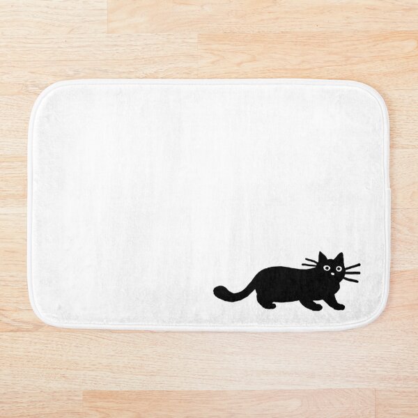 Black Cat Bath Mat for Sale by Jenn Inashvili