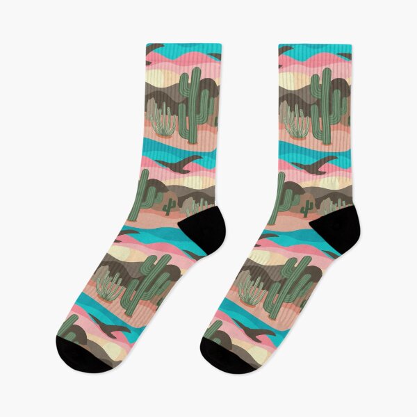 Item preview, Colorful Sunset Desert - Cacti, Mountains, Eagle designed and sold by Elsy's Art.