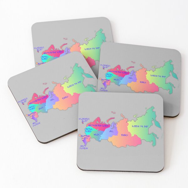 Item preview, Russia Mapwith regions names Russian Federation map  designed and sold by mashmosh.