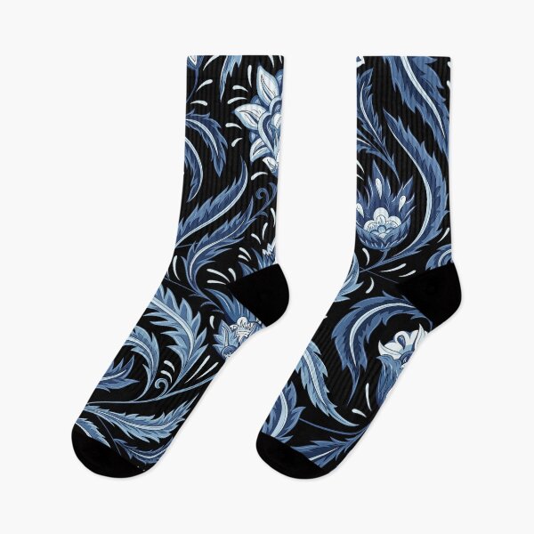 Item preview, Abstract Indian Floral Design Blue Overlay  designed and sold by Pixelchicken.