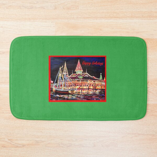 Item preview, Happy Holidays Newport Beach California designed and sold by ArtbyLeclerc.