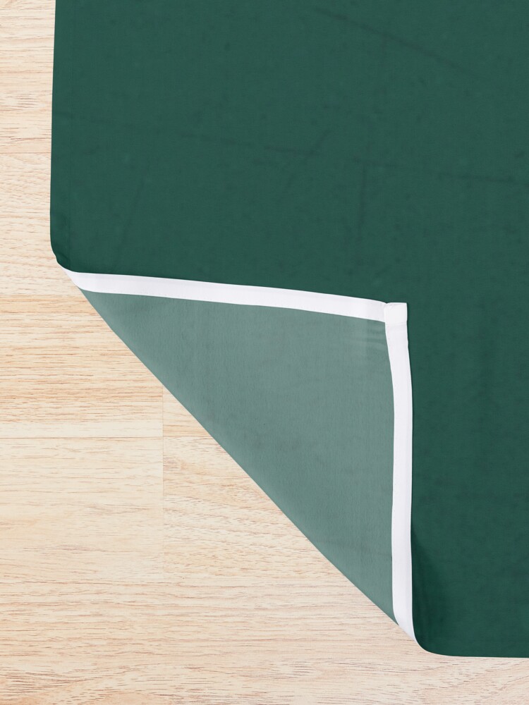 Alternate view of Emerald Green Cream abstract art Shower Curtain