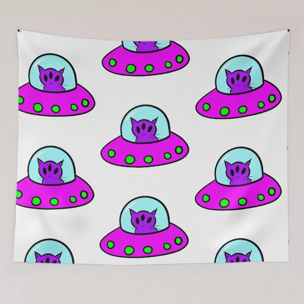 Item preview, alien cat designed and sold by rainbowcatnip.