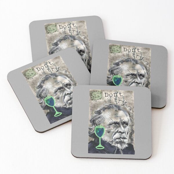 Item preview, Postcard from the west: Bukowski, a glass full of infinite designed and sold by Blacklinesw9.