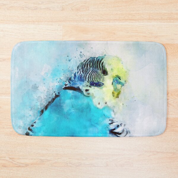 Item preview, Dramabite Watercolour blue yellow budgie budgerigar parakeet parrot designed and sold by dramabite.