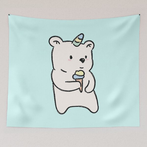 Item preview, Kawaii Bear Unicorn designed and sold by trajeado14.