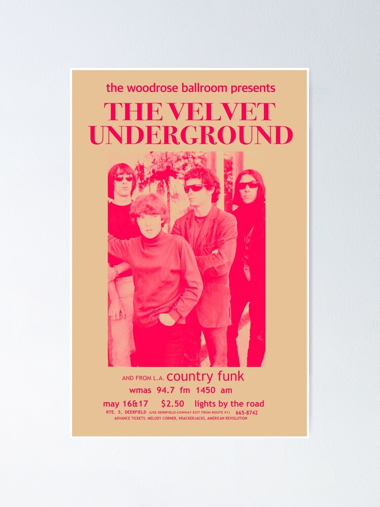 VELVET UNDERGROUND VINTAGE PROMO POSTER L.A.